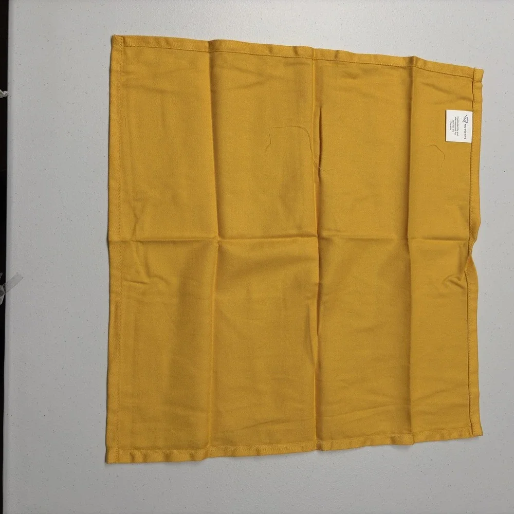 Ruvanti 18x18 Mustard Cloth Napkins Set Soft Washable Cotton Table Napkins (48)